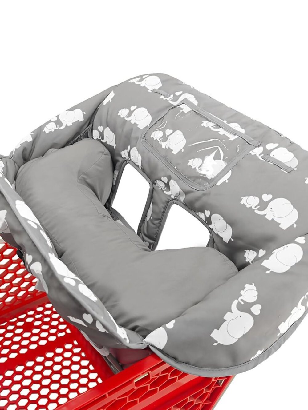 Soft Pillow Attached 2-in-1 Shopping Cart and High Chair Cover for Baby, Cotton